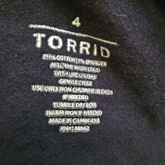 Torrid Black Cotton Blend Athletic Shorts Size 4X - Picture 3 of 3